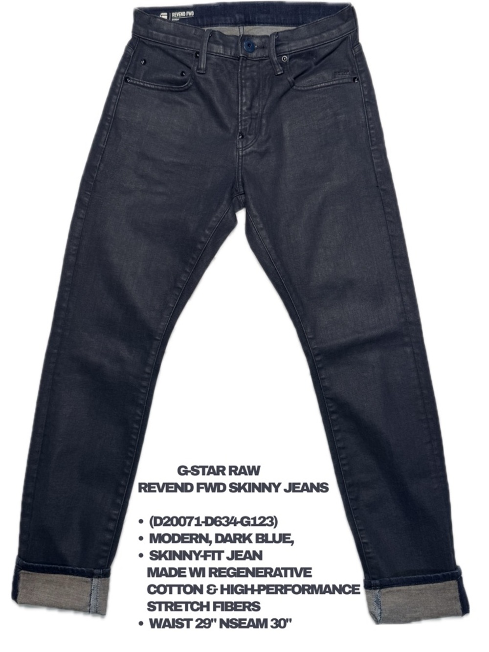 G-STAR RAW REVEND FWD SKINNY JEANS (D20071-D634-G123) W 29”